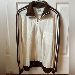 Cream and Brown Varsity style Jacket